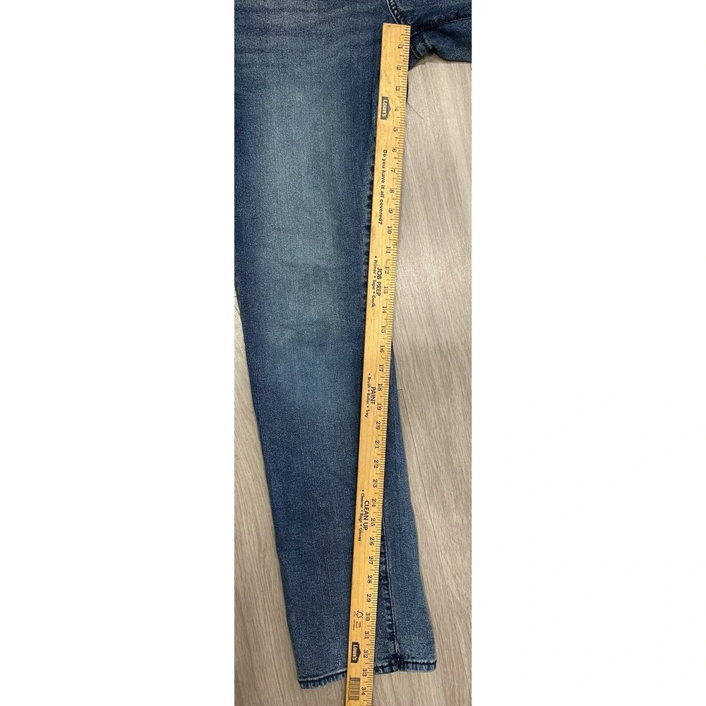 True Religion Ricky‎ Relaxed Straight Jeans 30x33.5 Casual *Leg Split* Dark Wash